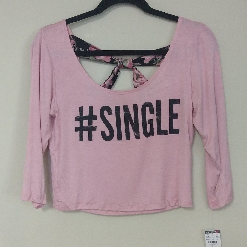 #SINGLE Graphic Tee Crop Shirt Large - Picture 3 of 7